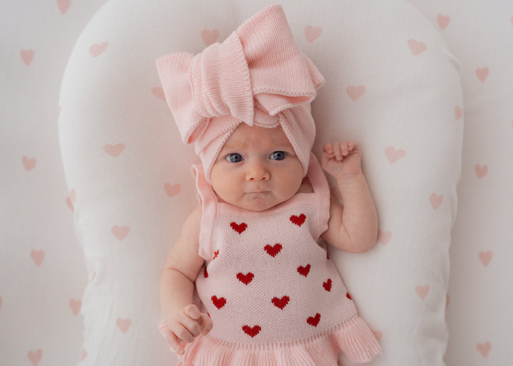 Knit Summer Set | Red Hearts