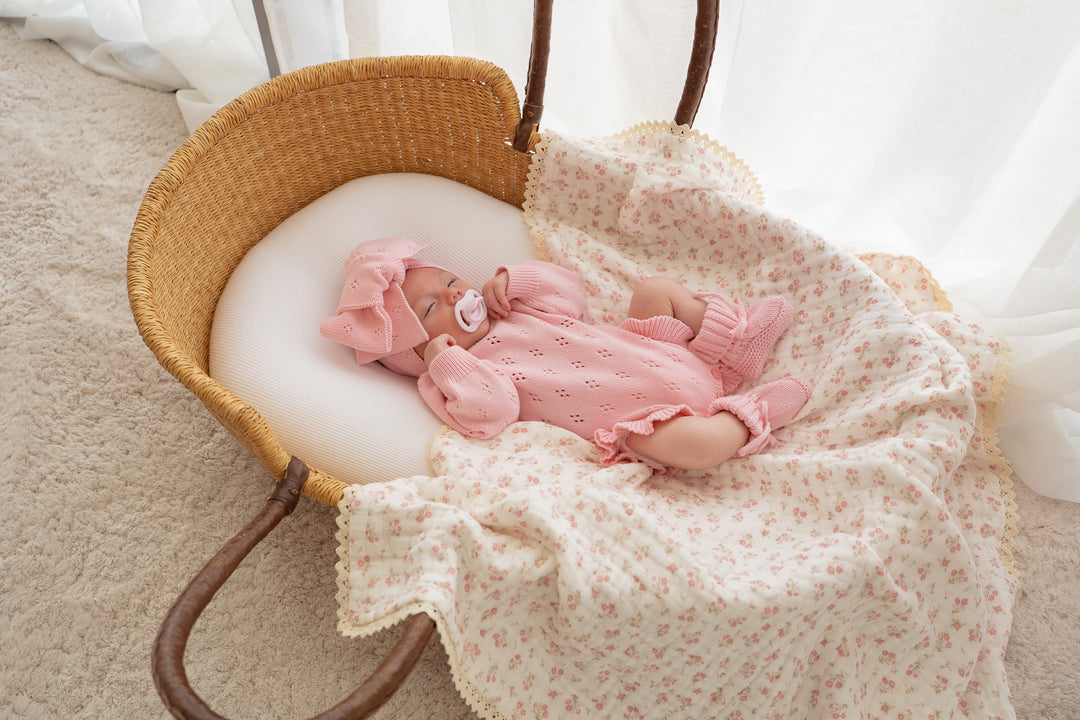 Frill Knit Pointelle Romper | Marshmallow