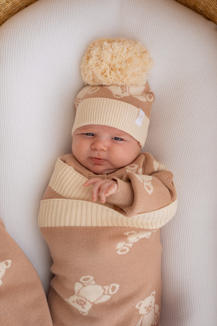 Knitted Pom Beanie |  Teddies