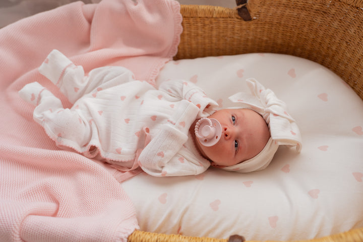 Essential Kimono Romper | Pink Hearts