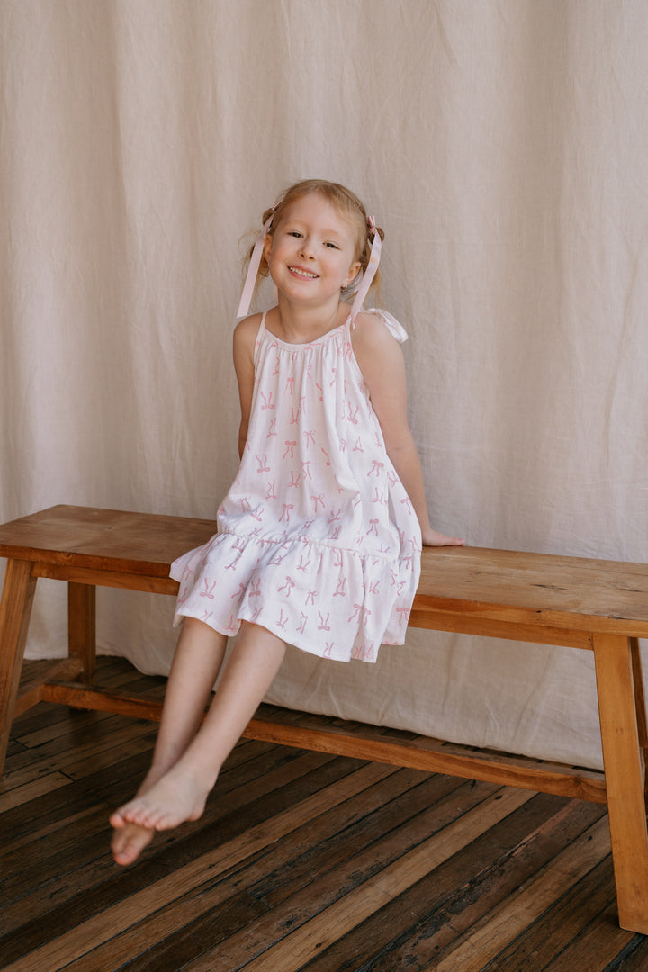 Tie Dress | Pink Bows