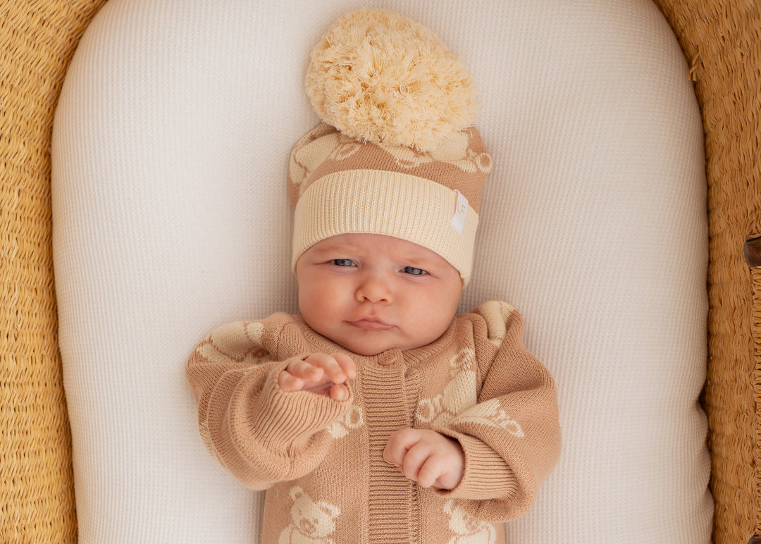 Knitted Pom Beanie |  Teddies