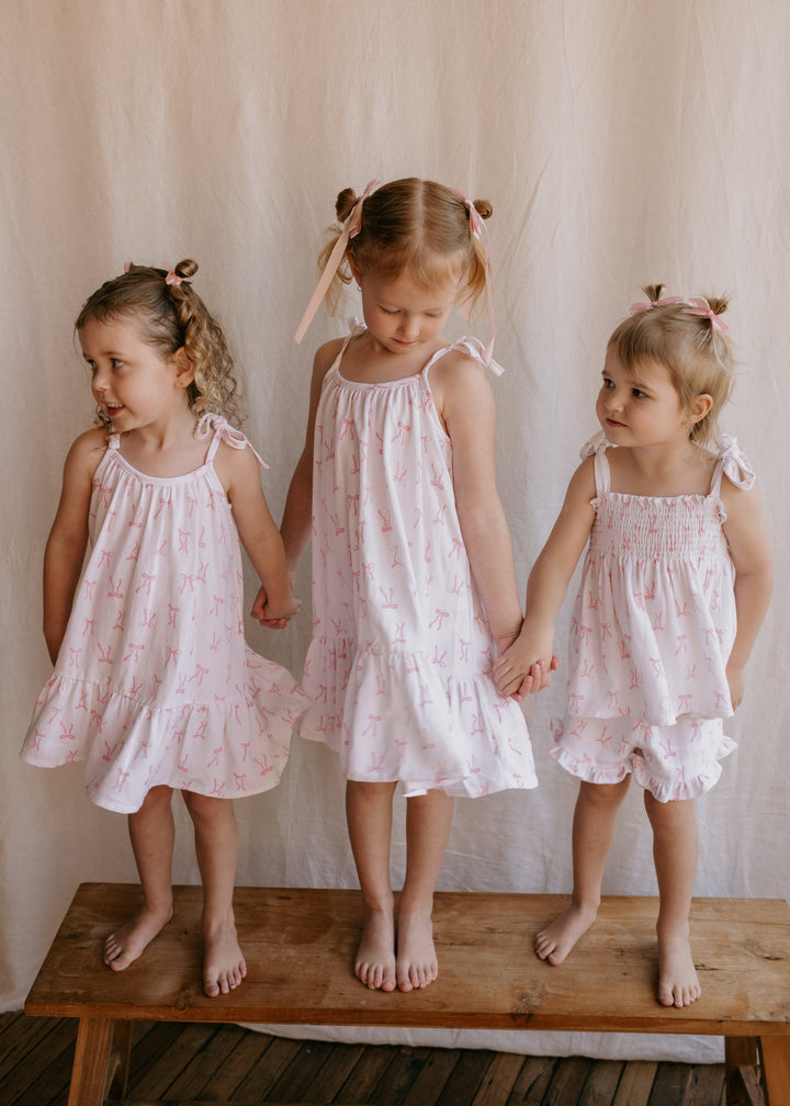 Tie Dress | Pink Bows