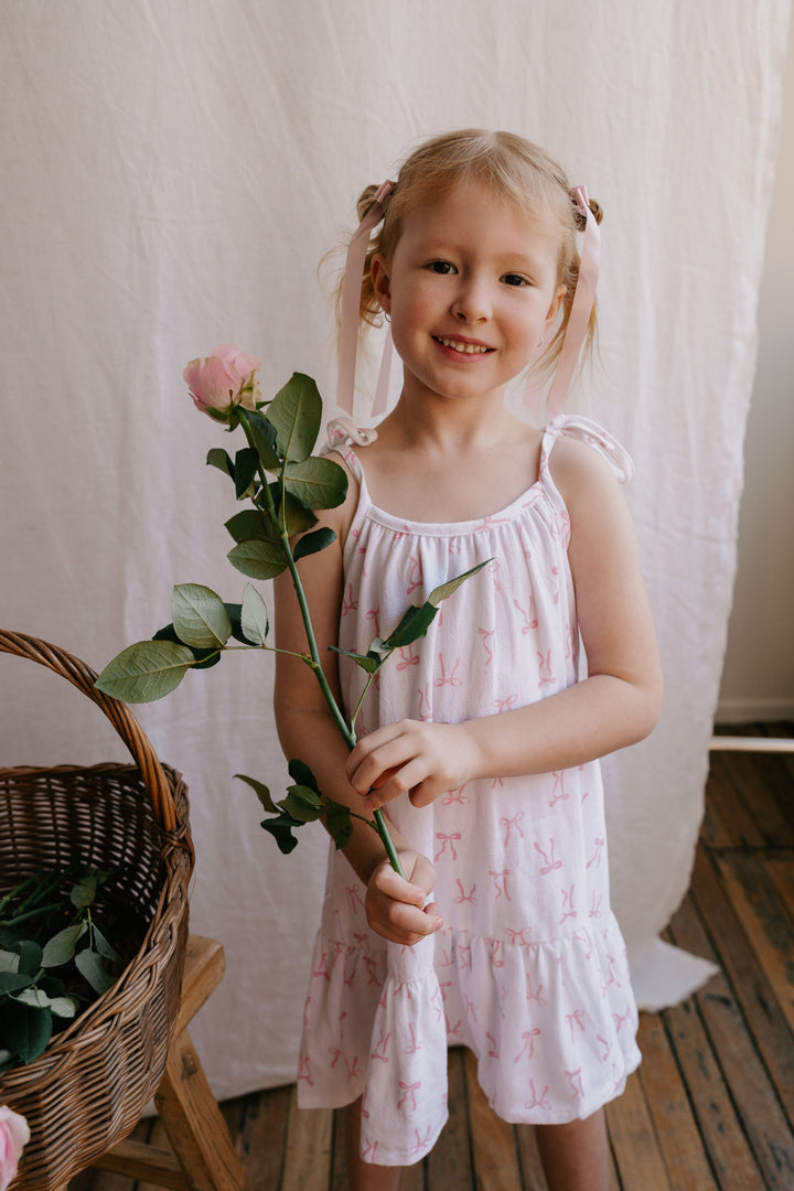 Tie Dress | Pink Bows