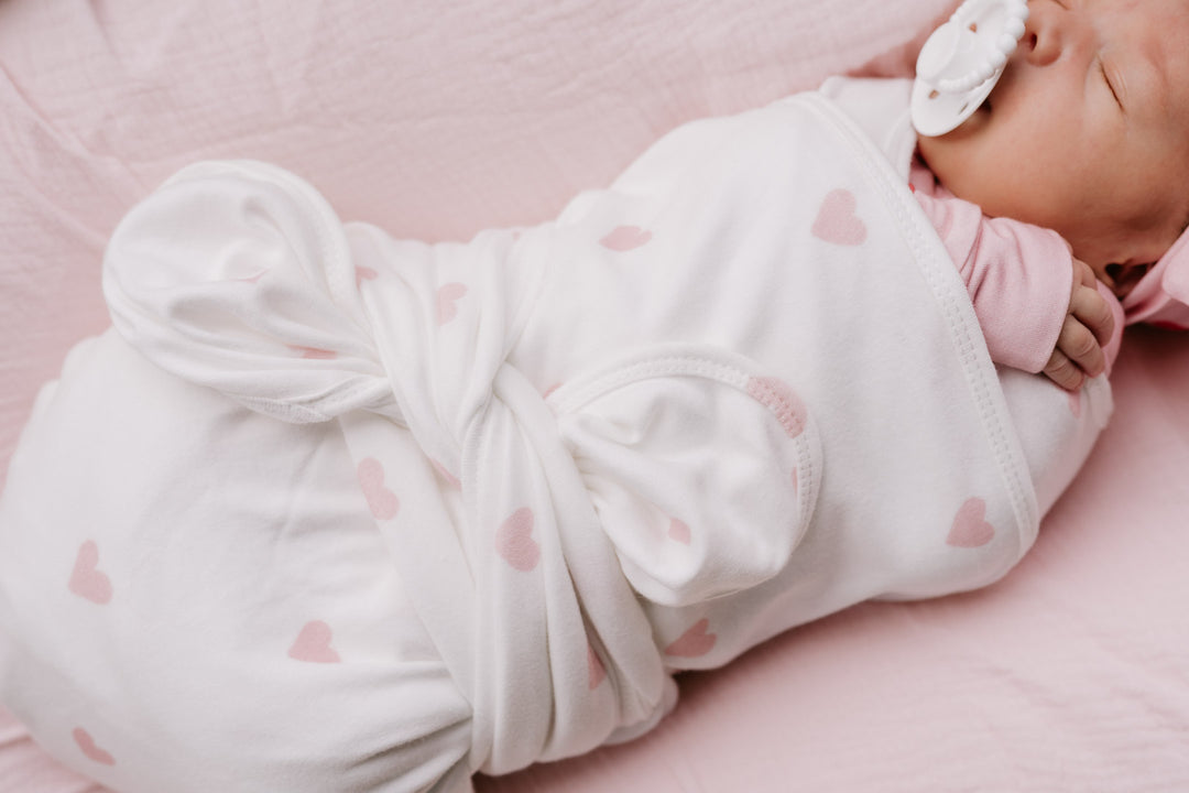 Swaddle Set | Pink Hearts