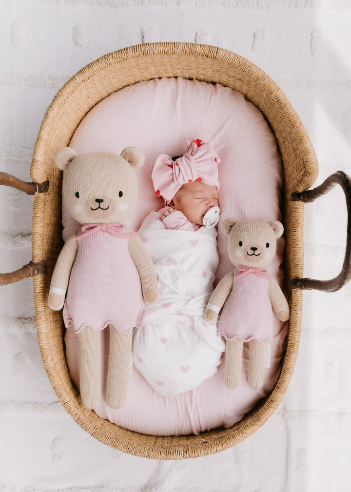 Swaddle Set | Pink Hearts