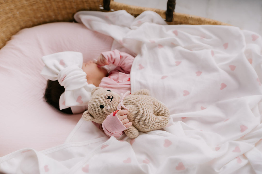 Swaddle Set | Pink Hearts