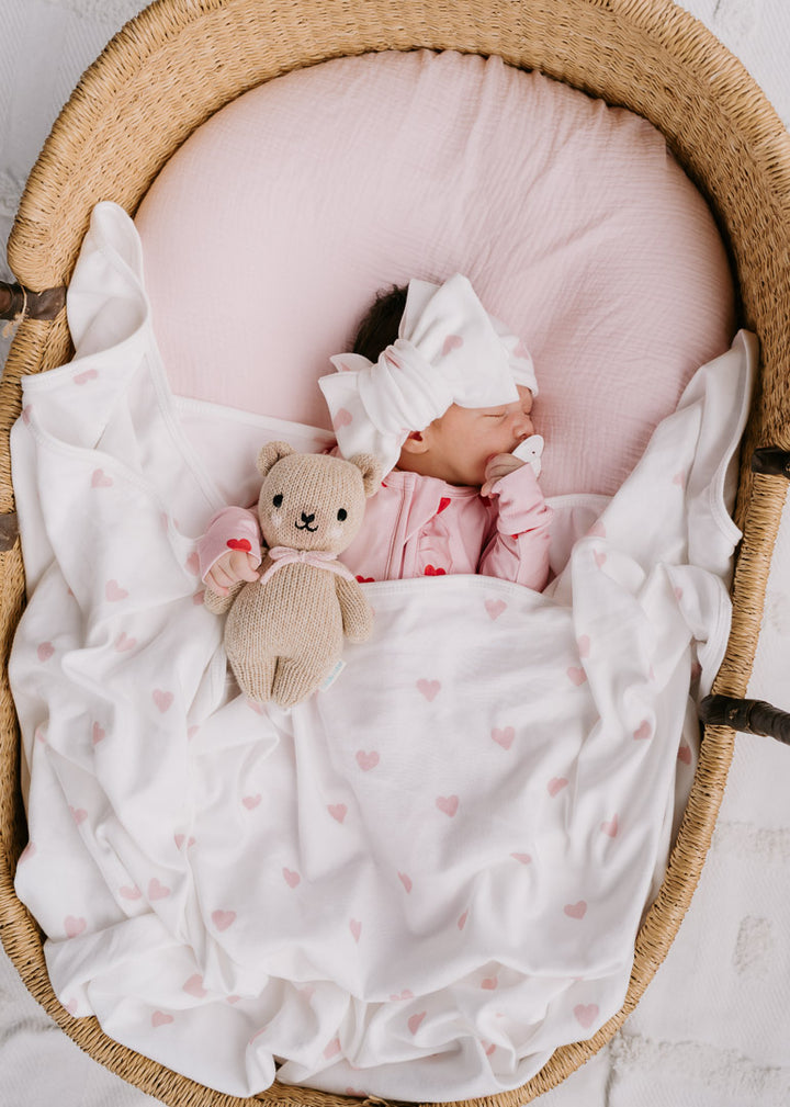 Swaddle Set | Pink Hearts