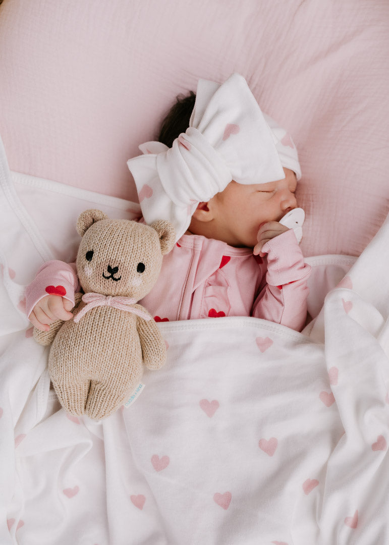 Swaddle Set | Pink Hearts