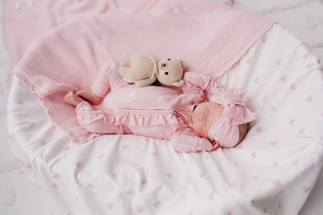 Swaddle Set | Pink Hearts