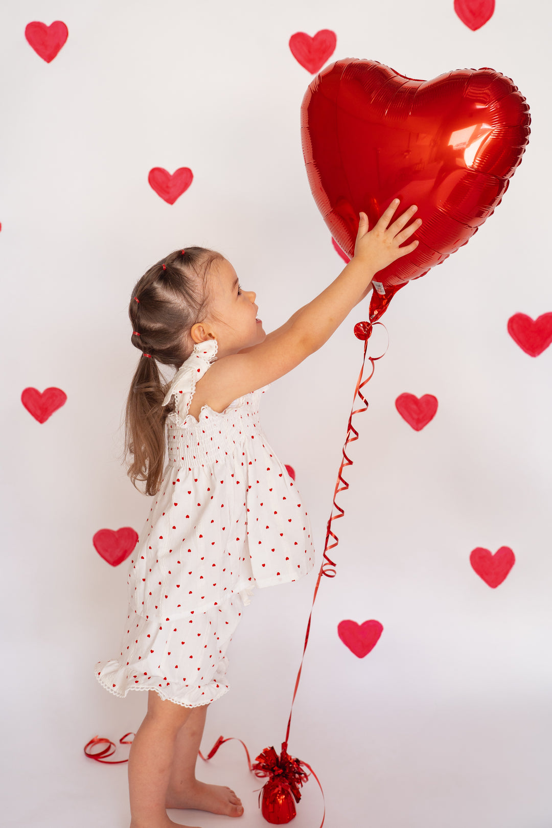 Short Set | Red Hearts Cotton