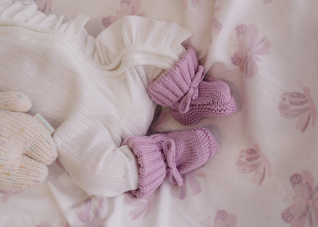 Knitted Booties | Lilac