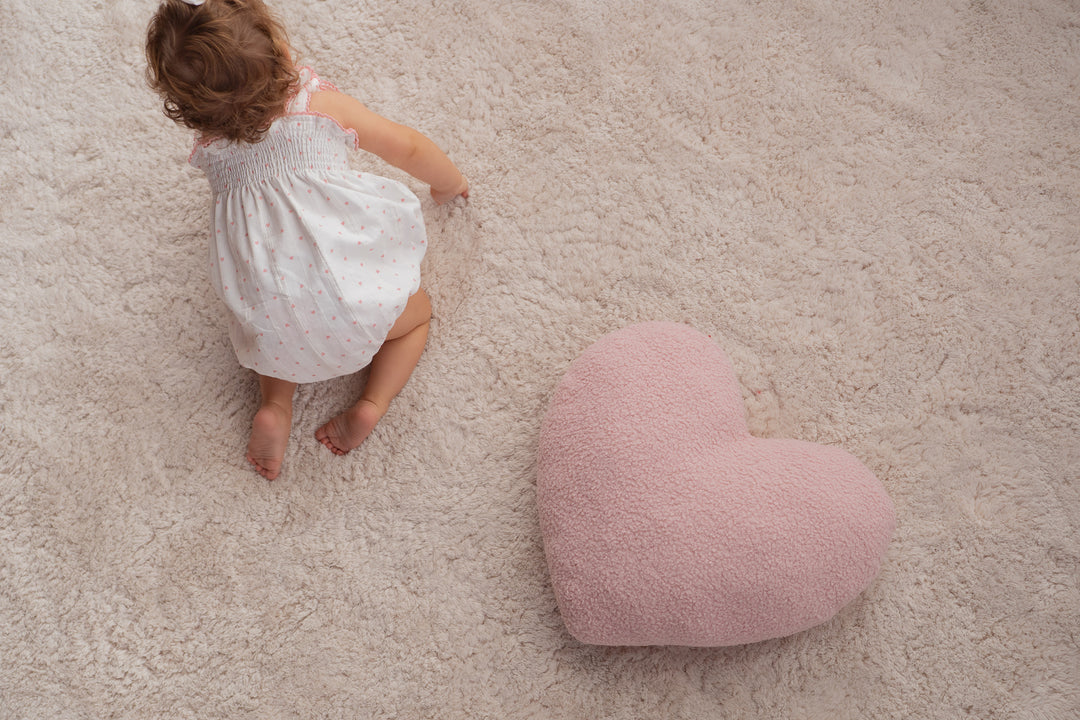 Tie Bubble Romper | Pink Hearts Cotton