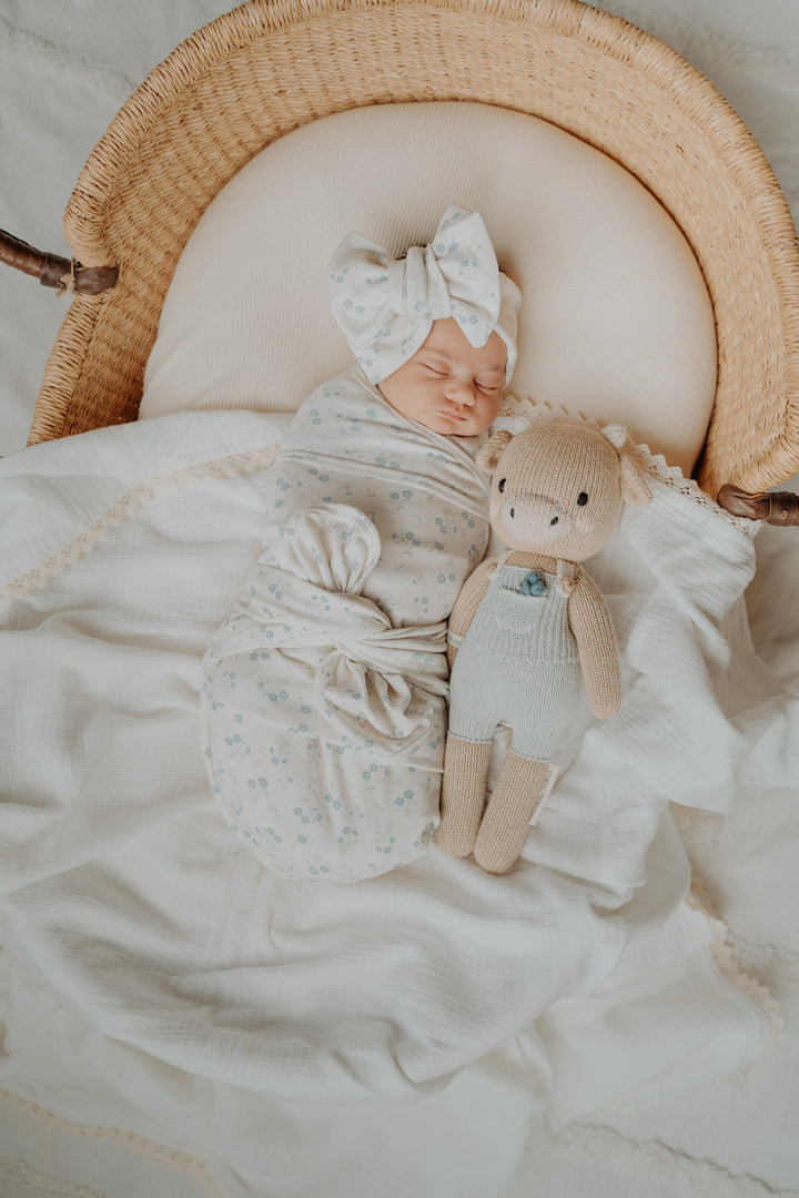 Swaddle Set | Paisley Blue