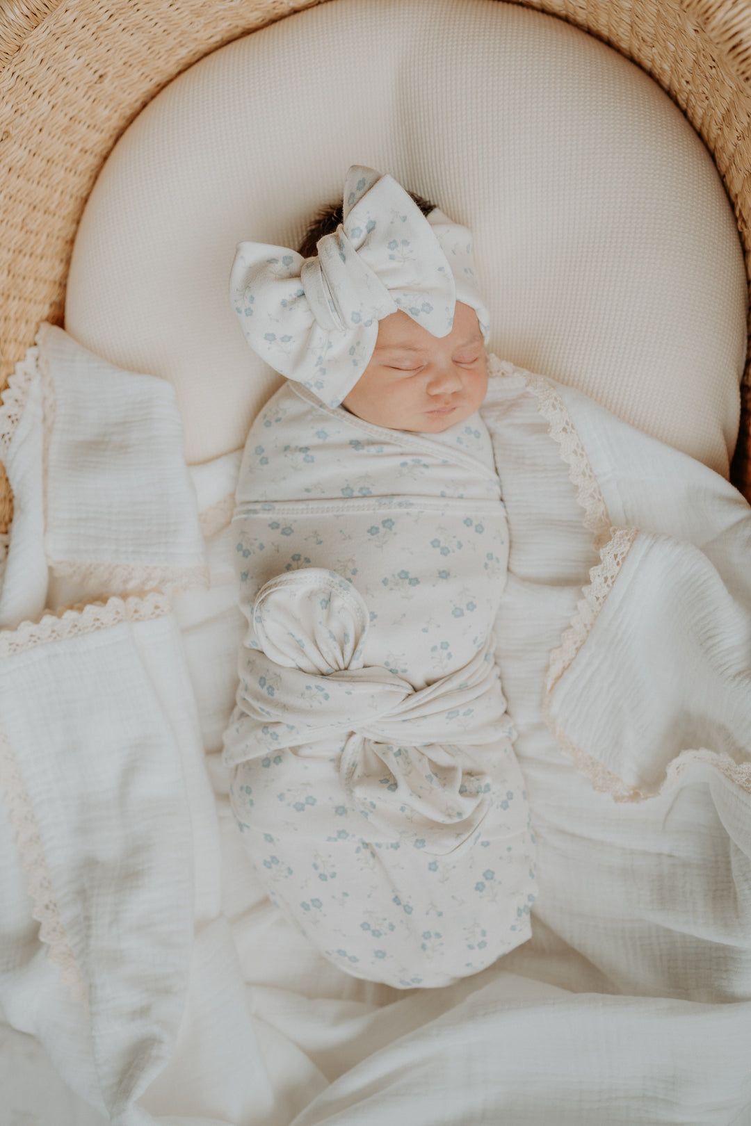 Swaddle Set | Paisley Blue