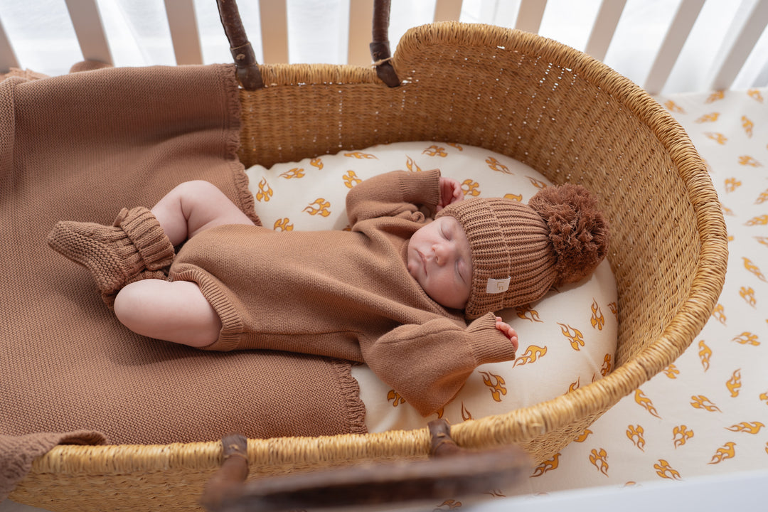 Flat Knit Romper | Chestnut