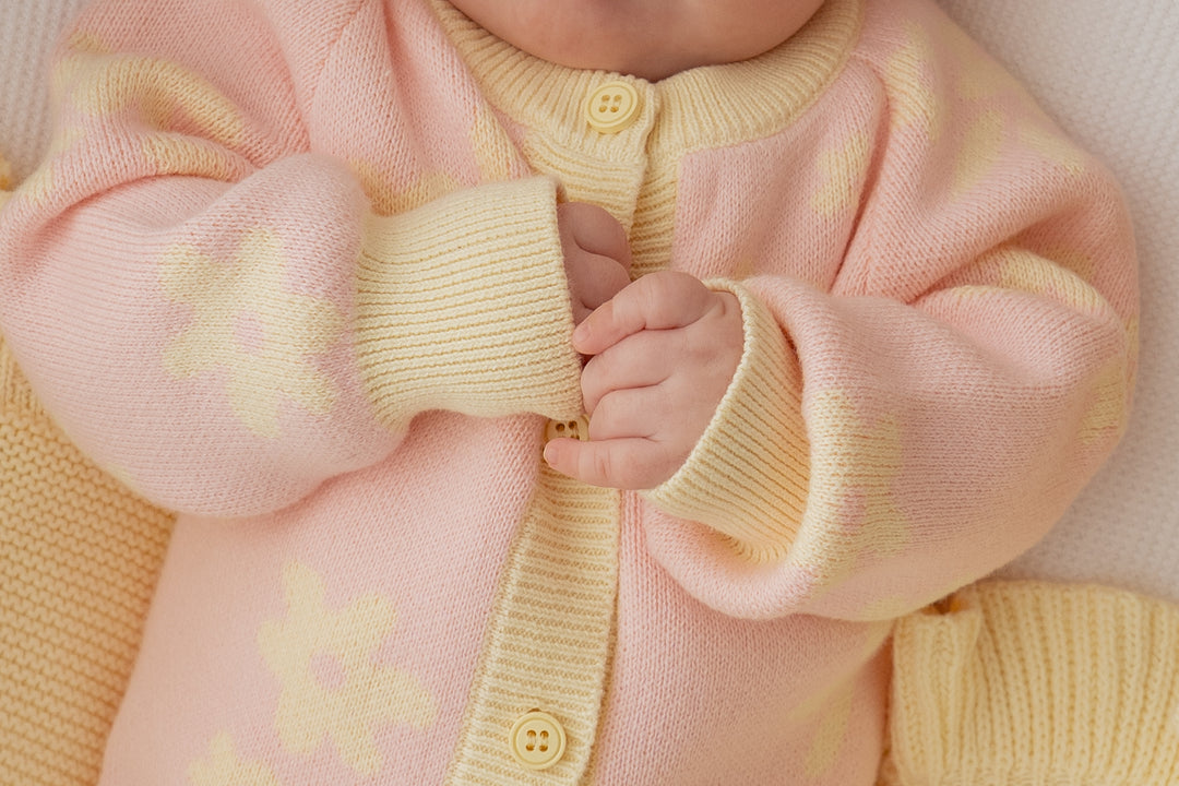 Knit Classic Romper | Daisy Floral Lemon