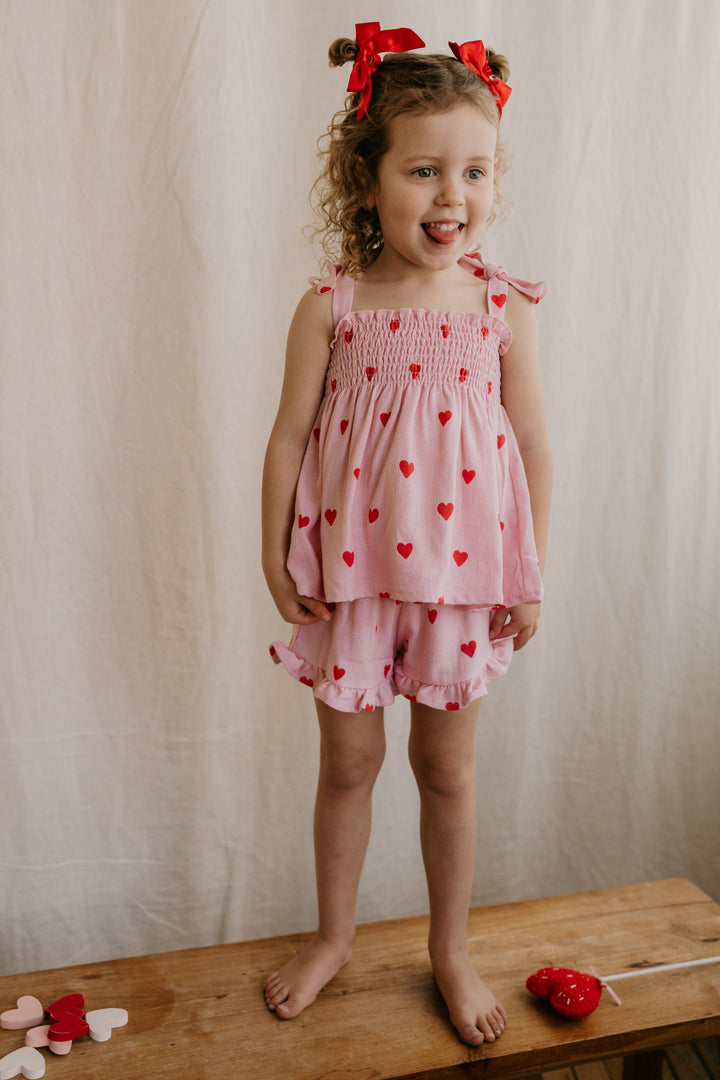 Short Set | Red Hearts