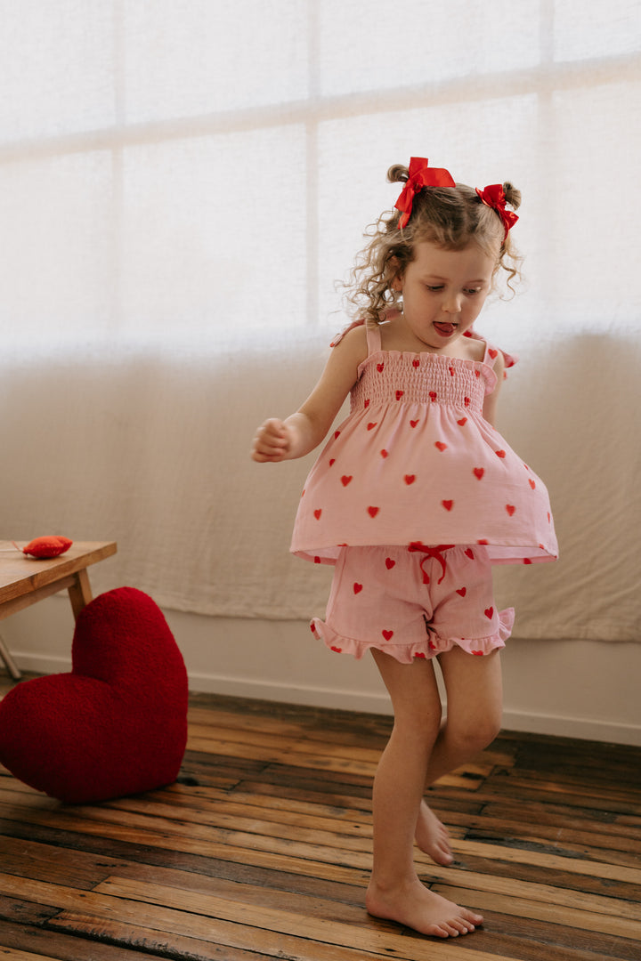 Short Set | Red Hearts