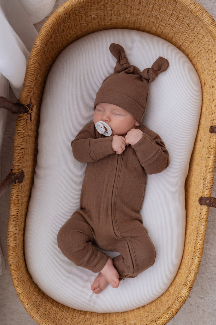 Essential Zip Romper | Chocolate
