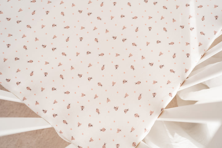 Cot Sheet | Pink Ladybug