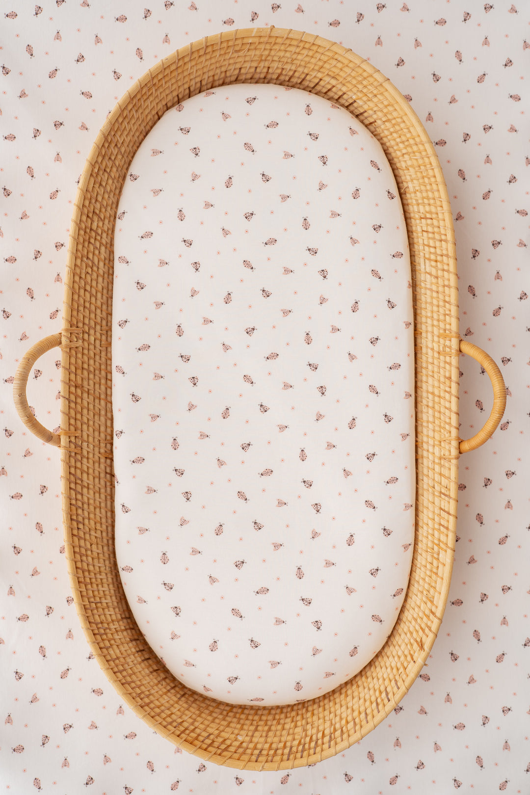 Bassinet Sheet | Pink Ladybug