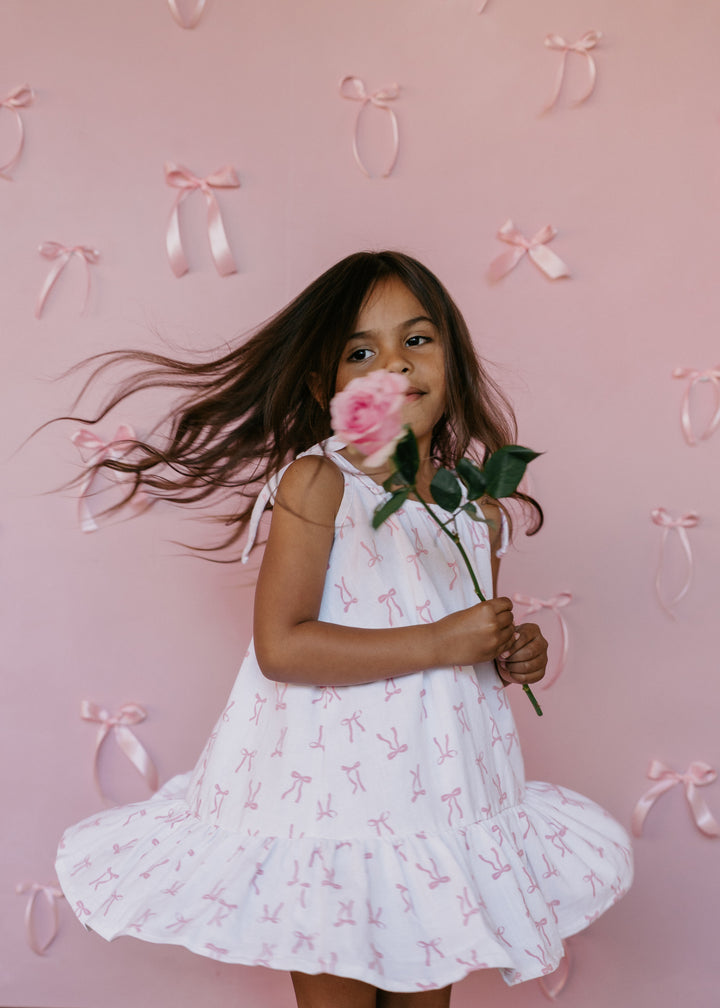 Tie Dress | Pink Bows