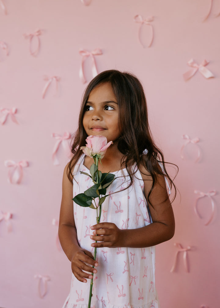 Tie Dress | Pink Bows