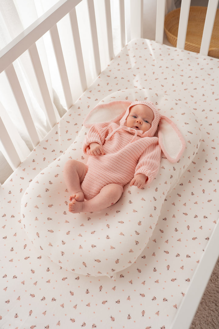 Cot Sheet | Pink Ladybug