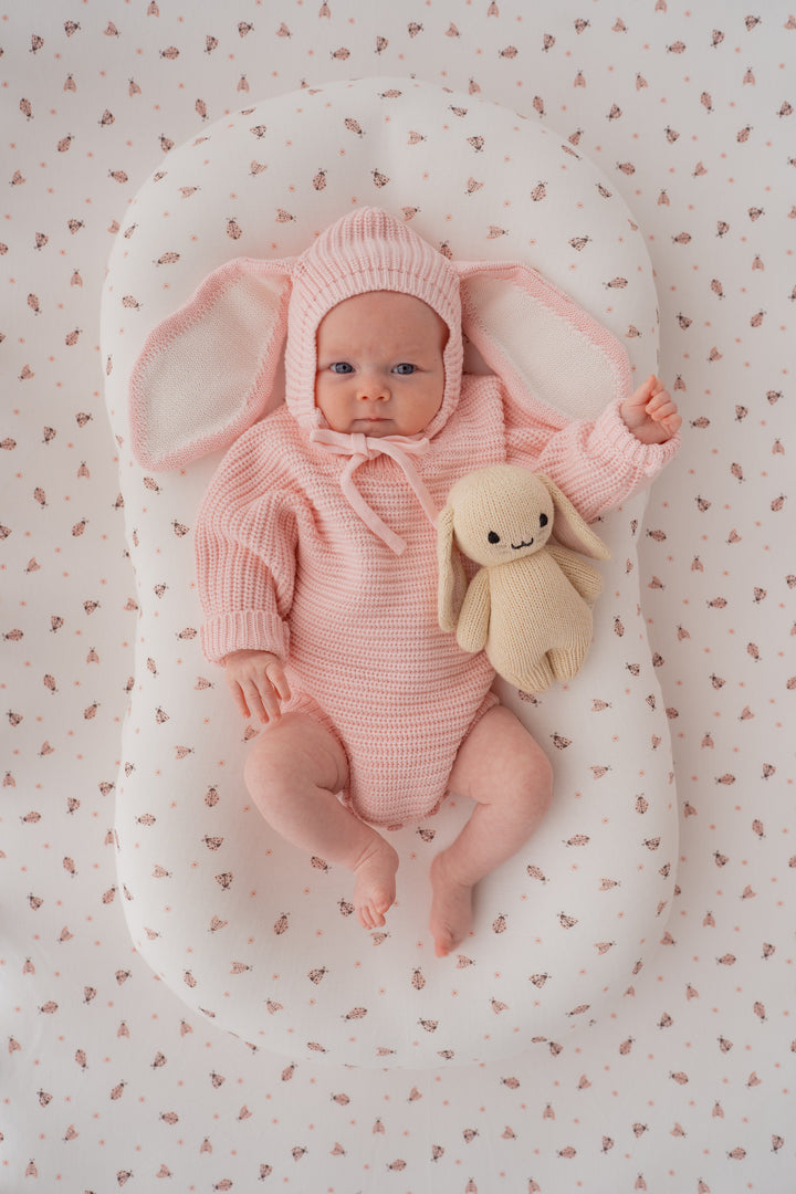 Chunky Knit Romper | Baby Pink