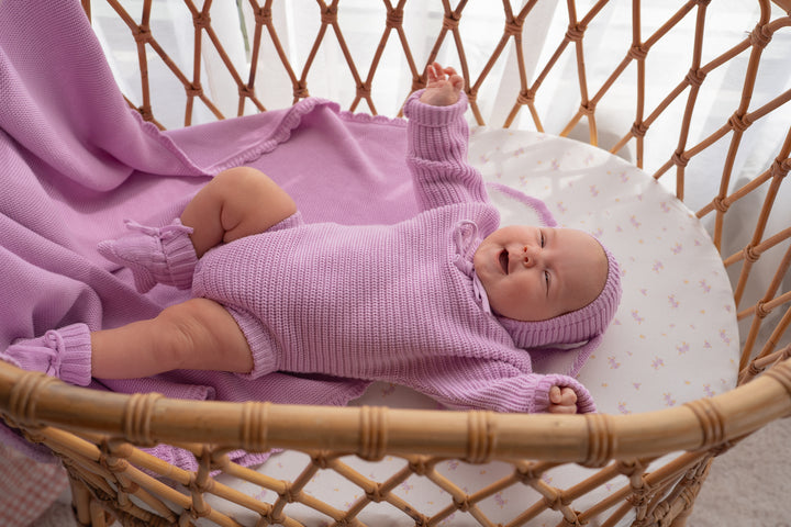 Chunky Knit Romper | Lilac