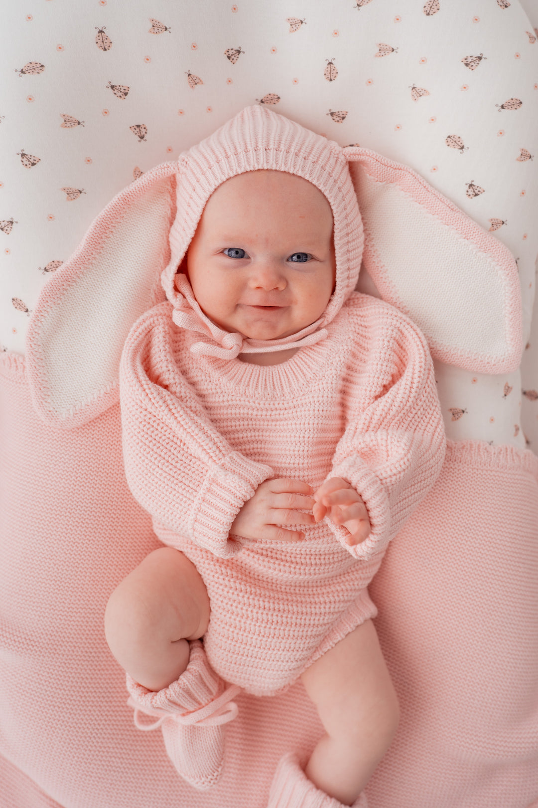 Chunky Knit Romper | Baby Pink
