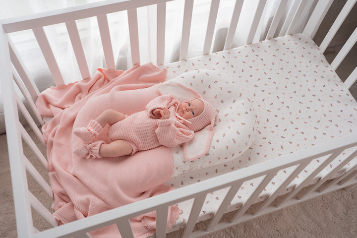 Cot Sheet | Pink Ladybug