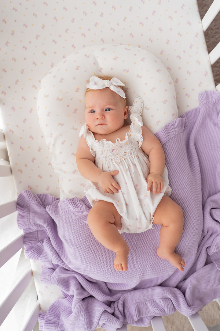 Tie Bubble Romper | Lilac Meadow