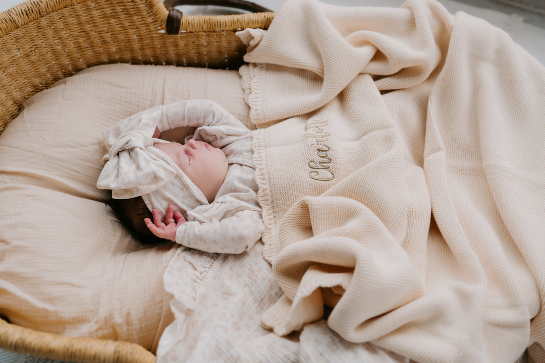 Heirloom Knit Blanket | Cream