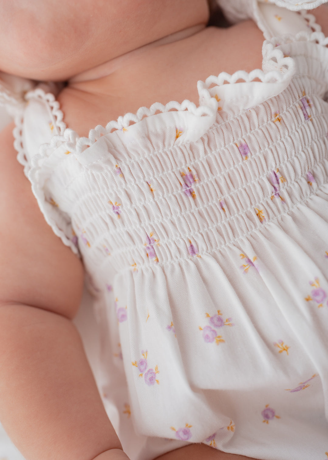 Tie Bubble Romper | Lilac Meadow