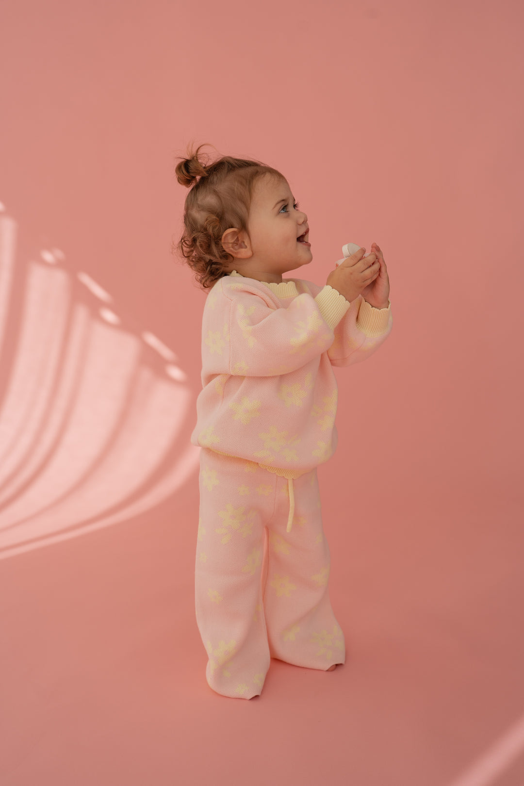 Knit Set | Daisy Floral Lemon
