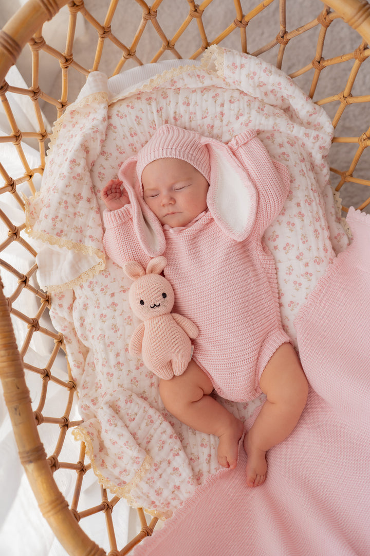 Chunky Knit Romper | Baby Pink