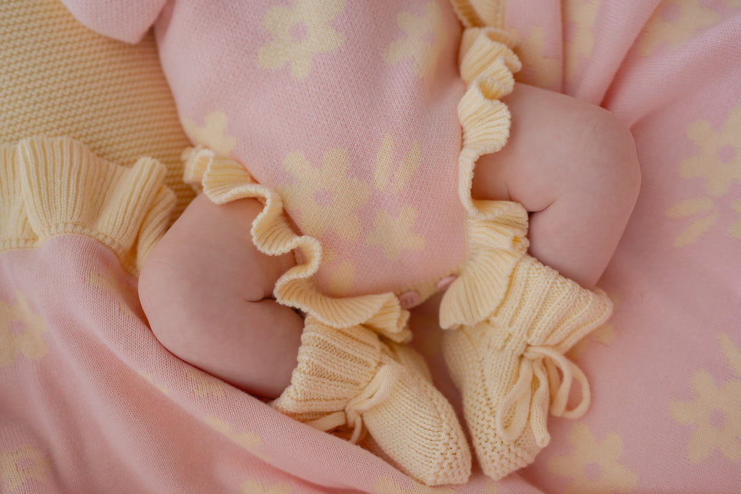 Knitted Booties | Lemon *PRE-ORDER*