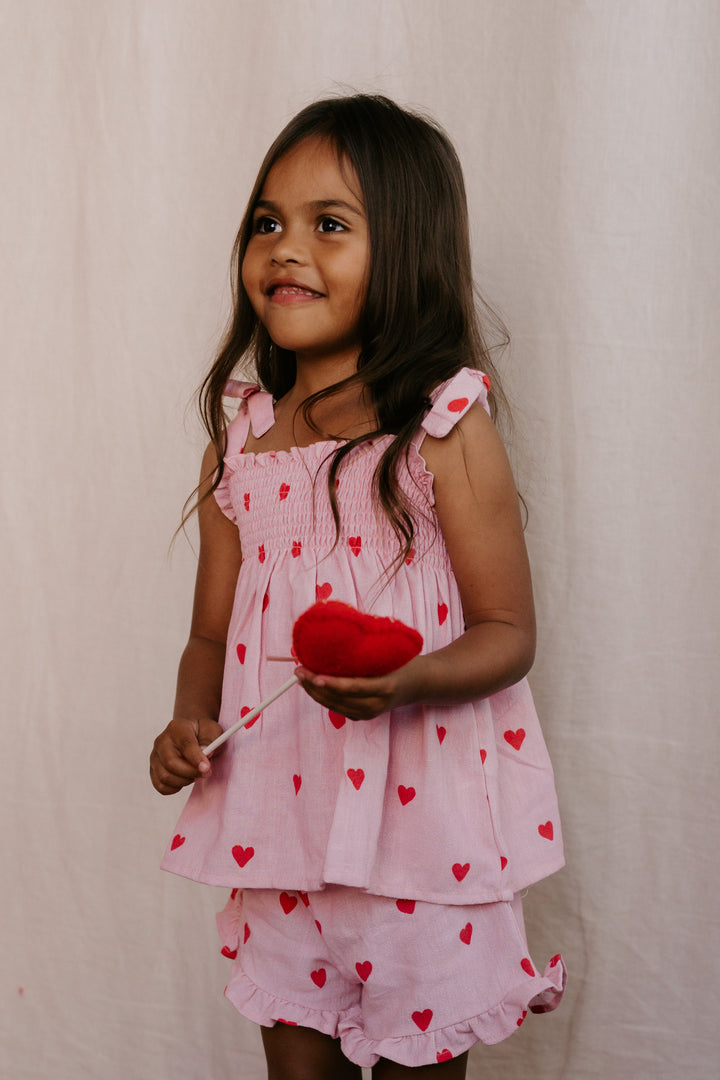 Short Set | Red Hearts
