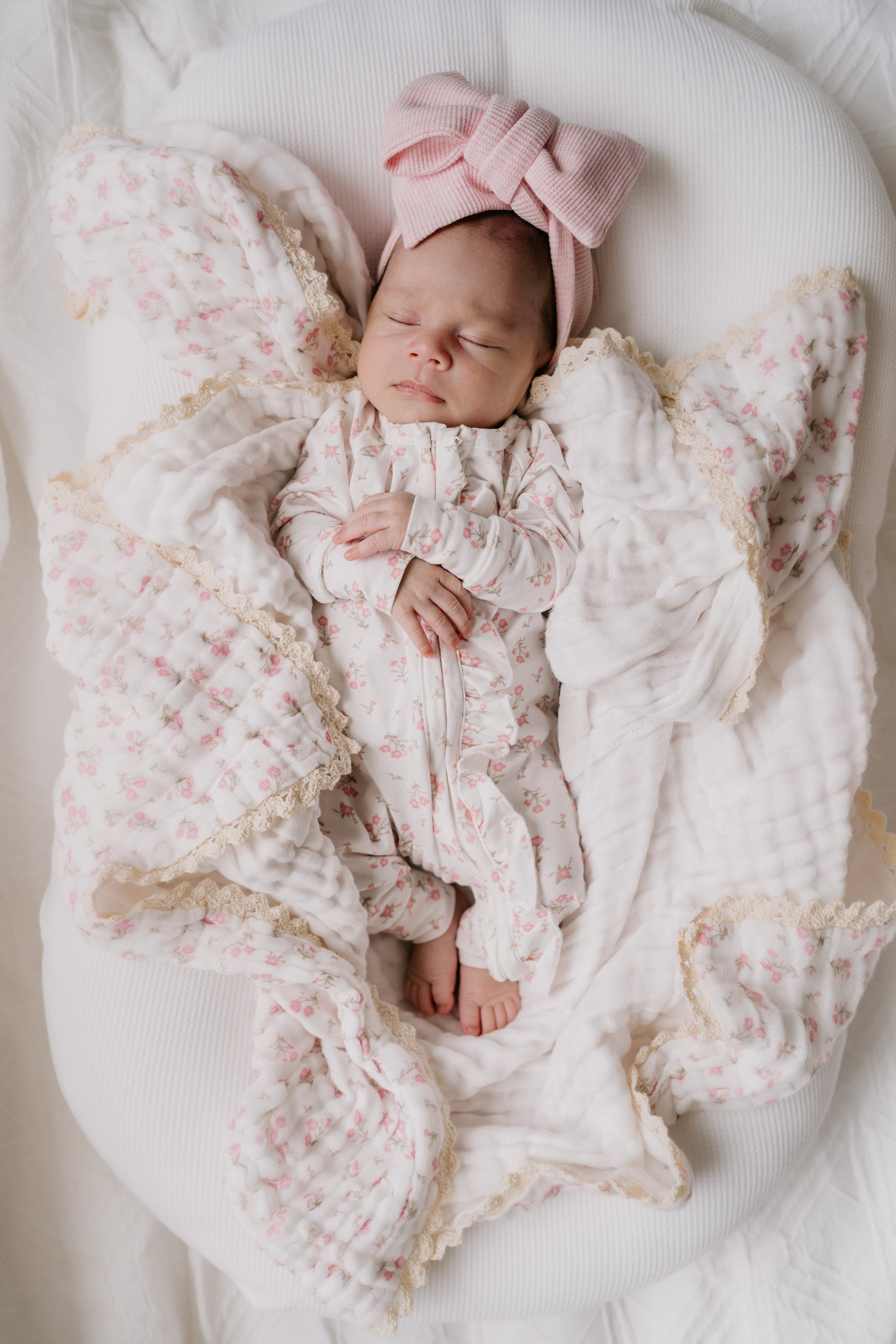 Frill Zip Romper | Paisley Peony – Little and Fern