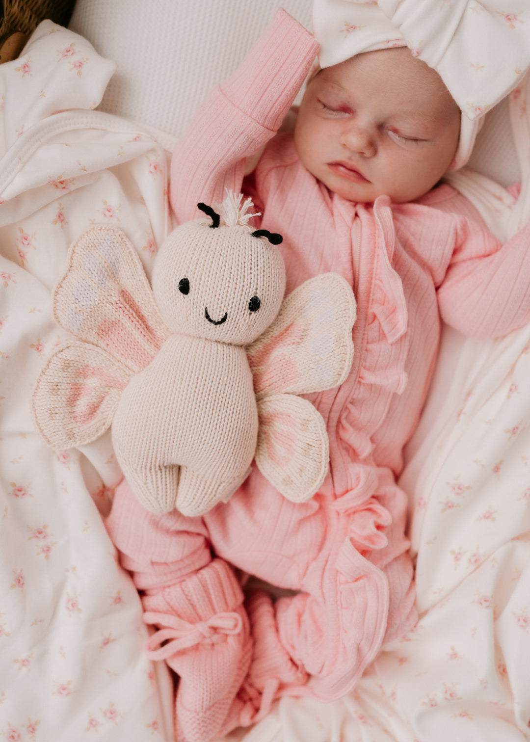 Frill Zip Romper | Peony Rib Pointelle