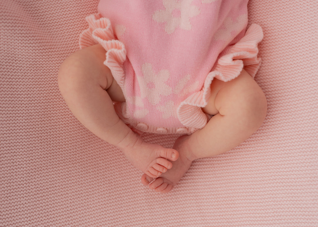 Knit Romper | Daisy Pink Floral