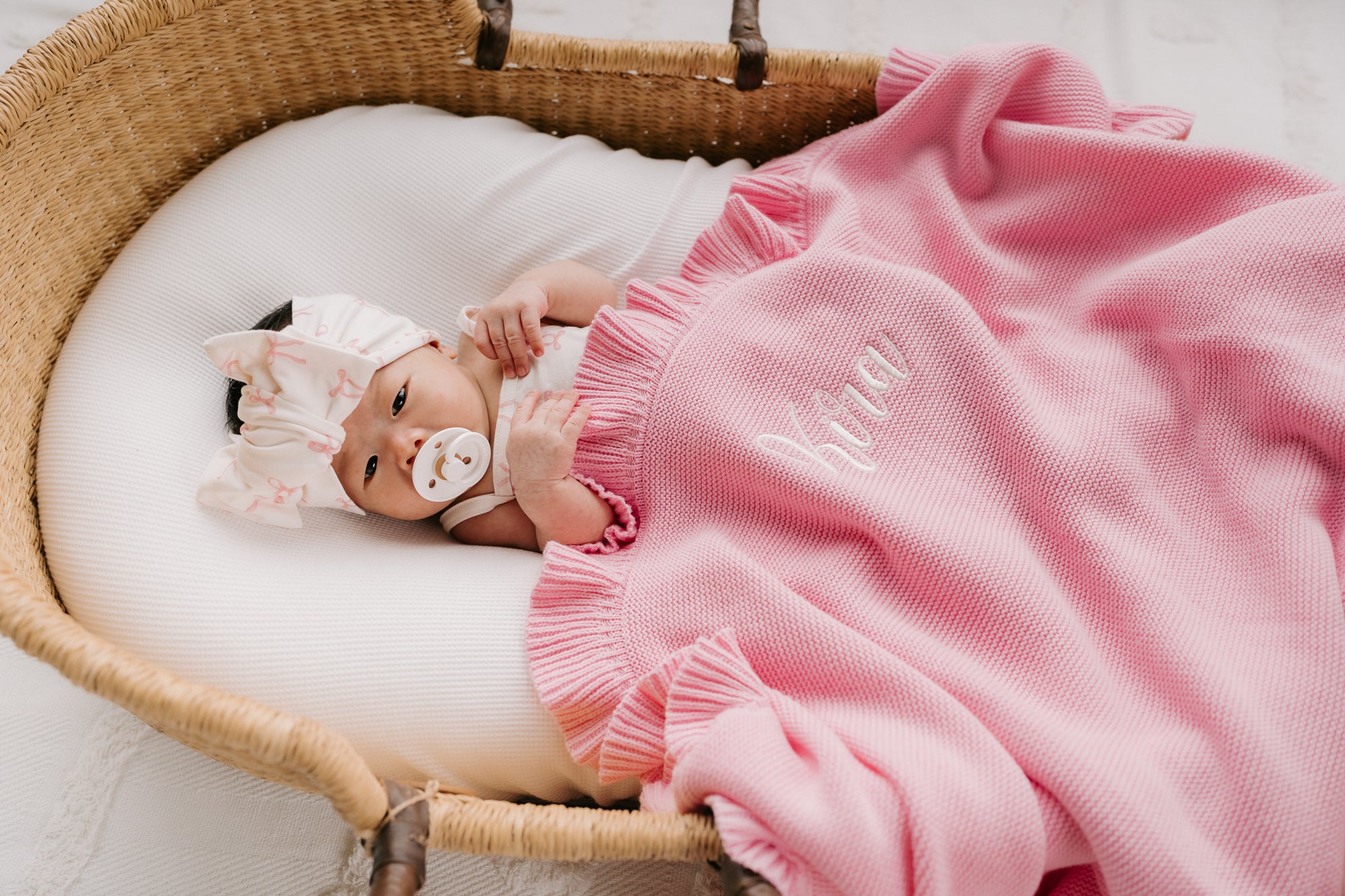 Frill Knit Blanket | Marshmallow – Little and Fern