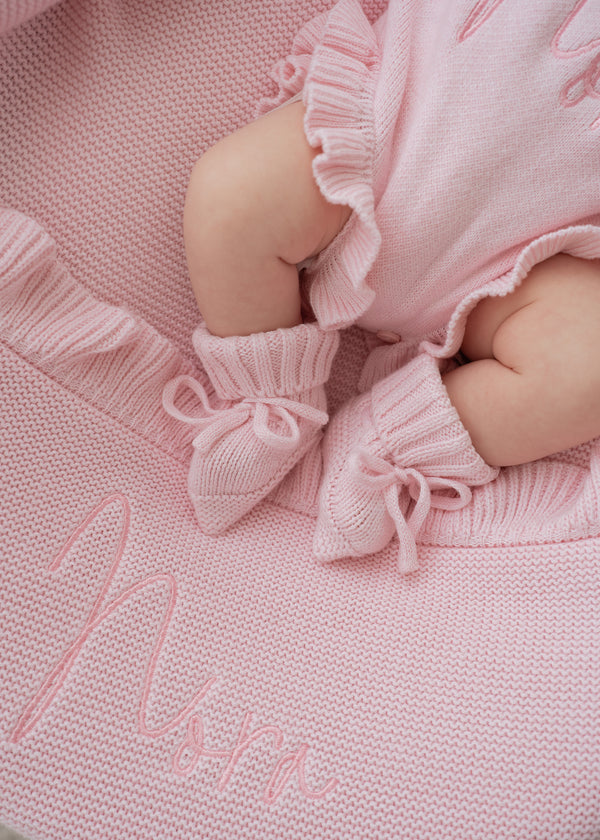 Knitted Booties | Strawberry Milk