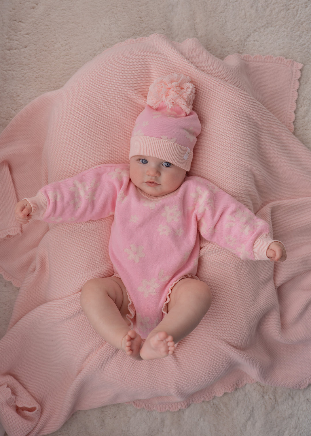 Knit Romper | Daisy Pink Floral