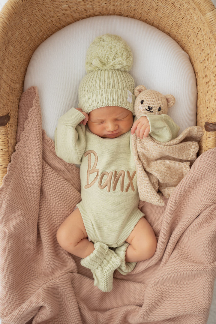 Knit Romper | Matcha