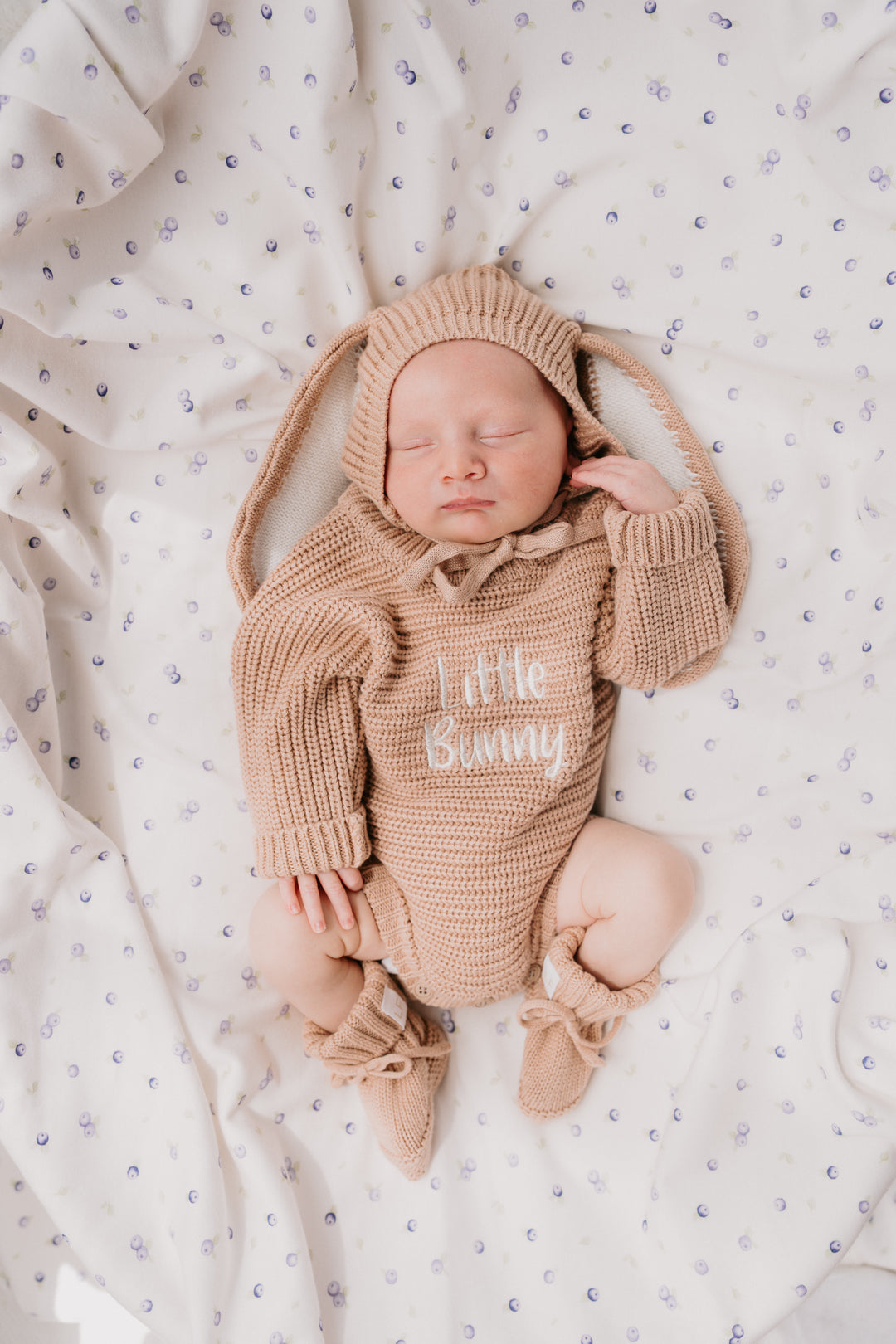 Knitted Bunny Bonnet | Teddy