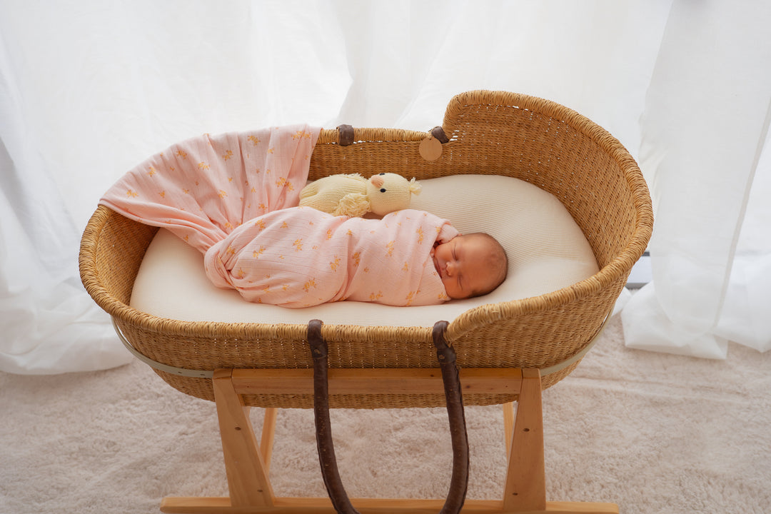 Essential Swaddle Set | Tiny Yellow Floral Pointelle