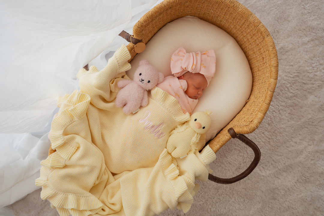 Frill Knit Blanket | Lemon *PRE-ORDER*